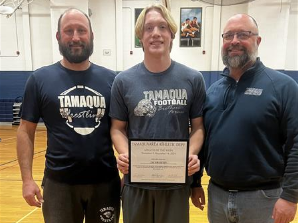 Congratulations to Jacob as our AOW for the Week of Dec 9-14 for his accomplishments in wrestling last week!